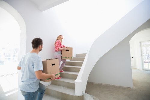 Residents using household storage in Northumberlandheath during a move